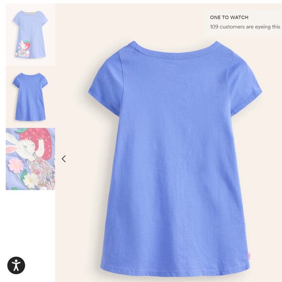 NWT Mini Boden Short Sleeve Applique Tunic - Picture 2 of 4